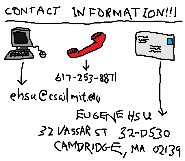 CONTACT INFORMATION!!!Eugene Hsu,32 Vassar St 32-D530,Cambridge, MA 02139,617-253-8871,[see image for email address]