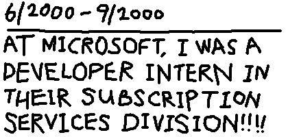 Developer Intern (6/2000-9/2000)